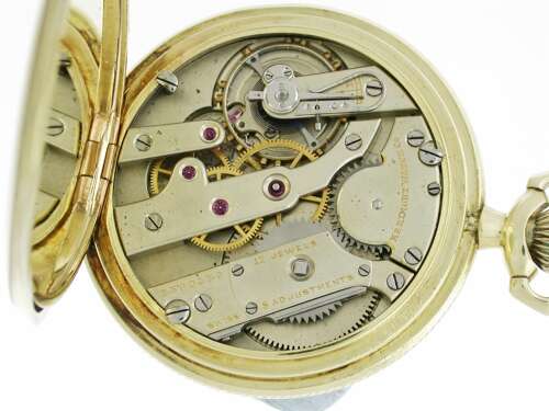 Antique 14 Kt Yellow Gold Pocket Watch Retailed by Vacheron %26 Constantin Geneve - Swiss 1920