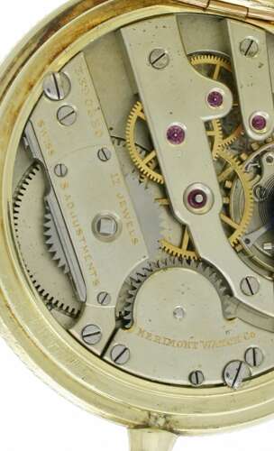 Antique 14 Kt Yellow Gold Pocket Watch Retailed by Vacheron %26 Constantin Geneve - Swiss 1920
