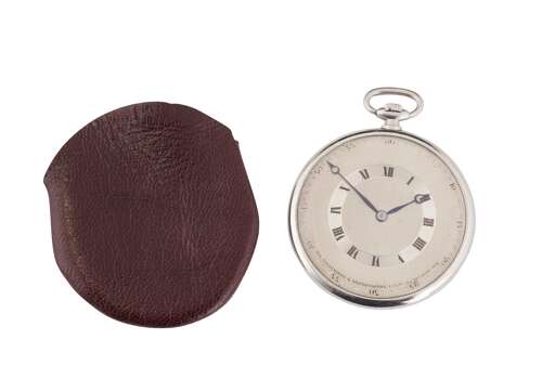 Antique Platinum Rare Ultra-thin Art Deco Pocket Watch Swiss 1910 The Goldsmiths Silversmi