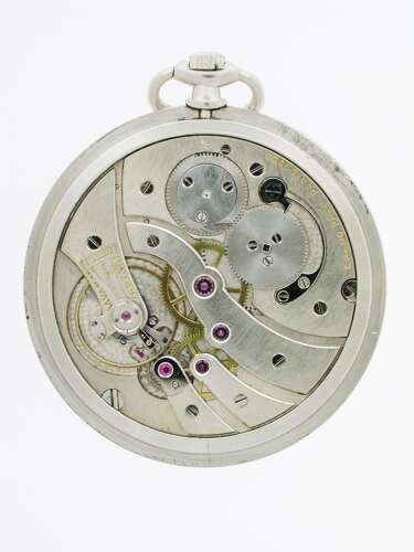 Antique Platinum Rare Ultra-thin Art Deco Pocket Watch Swiss 1910 The Goldsmiths Silversmi