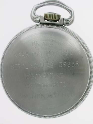 Military Antique Hamilton US Government Pocket Watch  24 Hour - 4992b G.C.T. - USA 1942