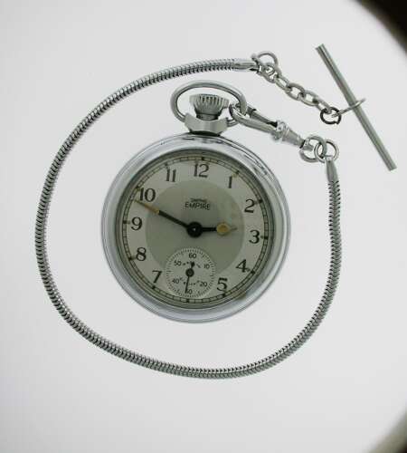 Smiths Empire Nos Open Face Pin Lever  Pocket Watch - Great Britain 1950