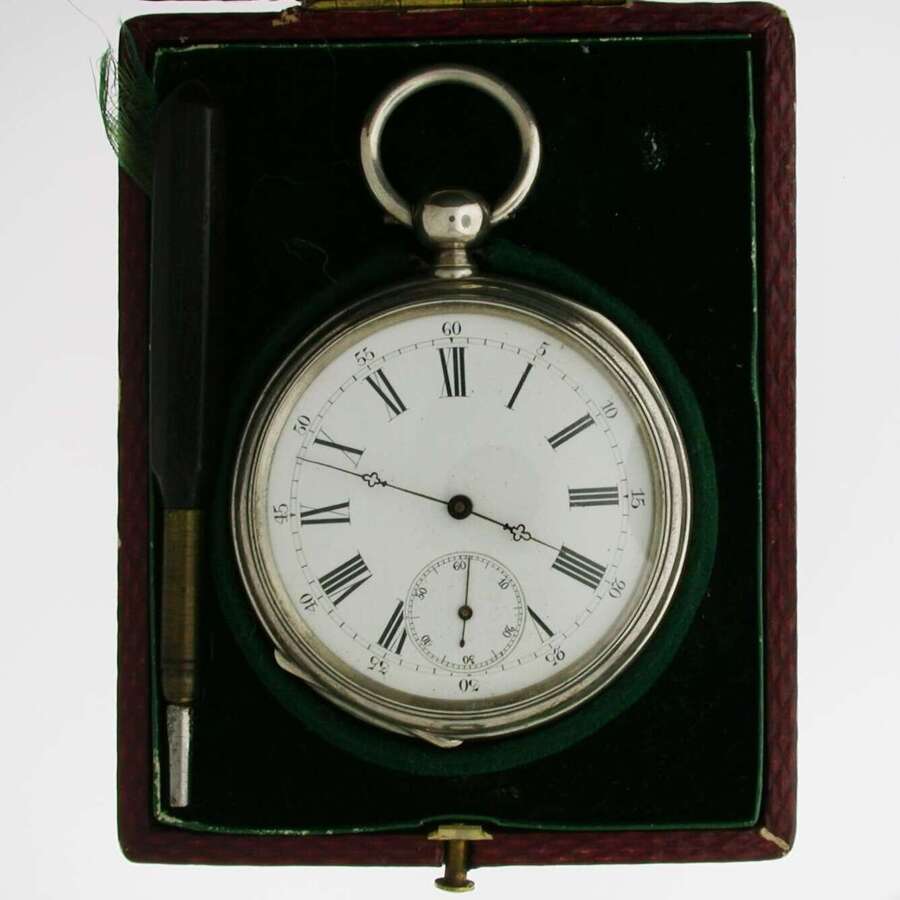 Antique Exquisite Jean Jaquet %26 Cie Silver Nos  Pocket Watch Swiss 1880