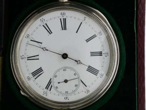 Antique Exquisite Jean Jaquet %26 Cie Silver Nos Pocket Watch Swiss 1880
