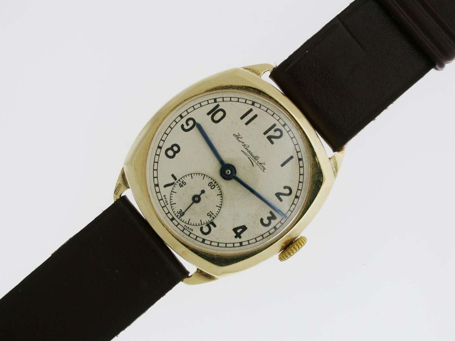 Swiss Made Vintage Thomas Russell 9kt Gold Wrist Watch