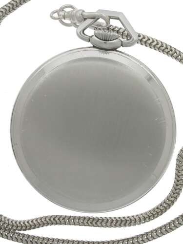 Omega Art Deco Steel Open Face Pocket Watch Swiss 1959
