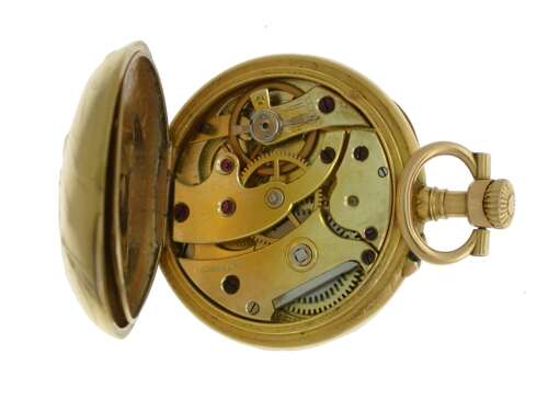 18 Kt Gold Lecoultre Art Nouveau Fob Pocket Watch Swiss 1930