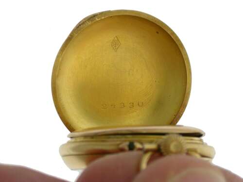 18 Kt Gold Lecoultre Art Nouveau Fob Pocket Watch Swiss 1930