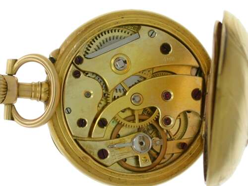 18 Kt Gold Lecoultre Art Nouveau Fob Pocket Watch Swiss 1930