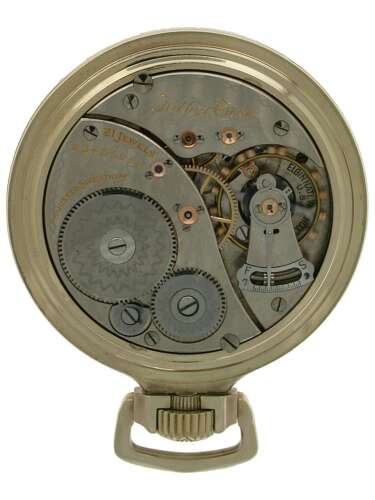 Elgin BW Raymond White Gold Filled Railroad Pocket Watch USA 1926