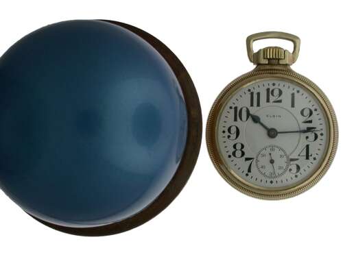 Elgin BW Raymond White Gold Filled Railroad Pocket Watch USA 1926