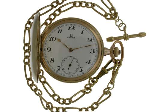 Mint Omega Gold Filled Full Hunter Pocket Watch Swiss 1925