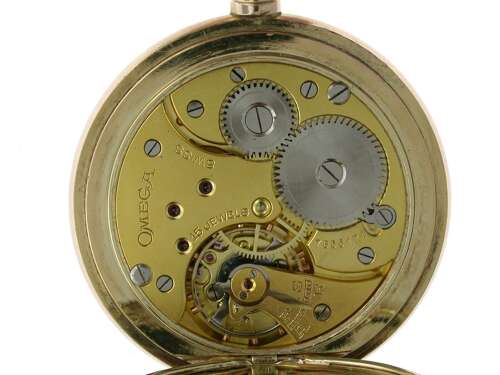Mint Omega Gold Filled Full Hunter Pocket Watch Swiss 1925