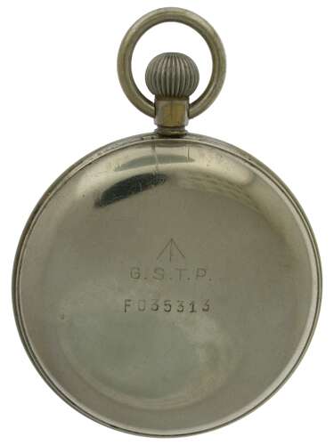 Omega Military Steel Pocket Watch Swiss 1940 - Soldier F035313