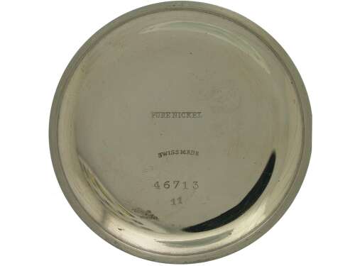 Steel Military English Open Face Pocket Watch Swiss 1942