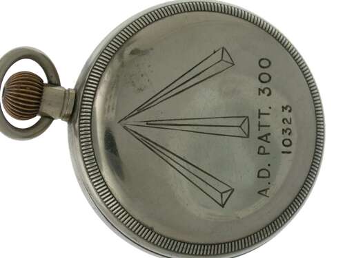 Steel Military English Open Face Pocket Watch Swiss 1942