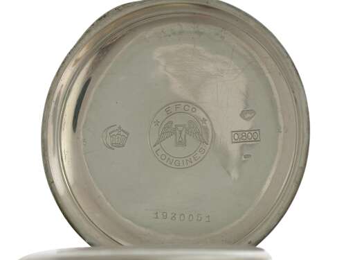 Longines Silver 0.800 Open Faced Pocket Watch 1906
