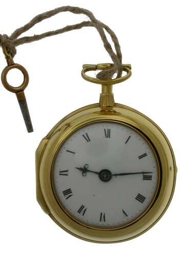 John Ryland London Open Face Pocket Watch 1770 with Rare Silver Movement