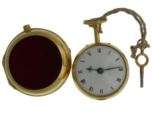 John Ryland London Open Face Pocket Watch 1770 with Rare Silver Movement