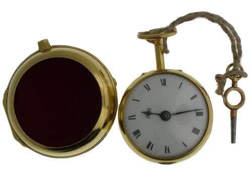 John Ryland London Open Face Pocket Watch 1770 with Rare Silver Movement