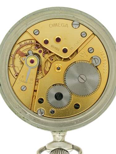 Omega Open Face Steel Pocket Watch - Swiss 1961