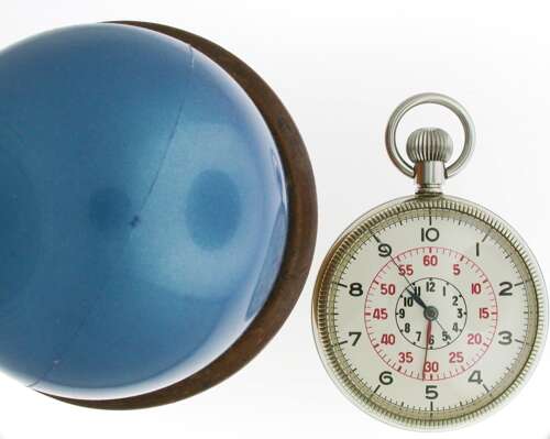 Zenith Military Steel Pocket Watch Deck Watch Swiss 1943