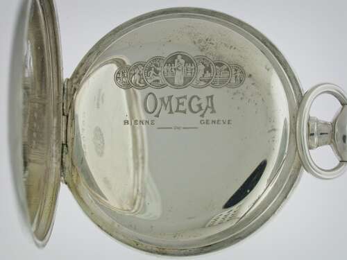 Omega Silver 0.800 Open Face Pocket Watch Swiss 1920