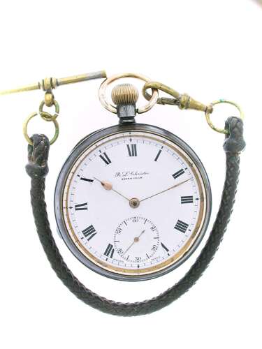 Omega Gunmetal R. L. Christie, Edinburgh  Open Face Pocket Watch - Swiss 1900