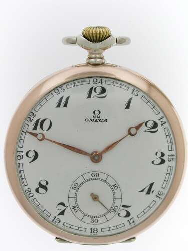 Omega Silver 0.800 Open Face Pocket Watch Swiss 1937