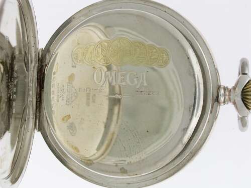 Omega Silver 0.800 Open Face Pocket Watch Swiss 1937