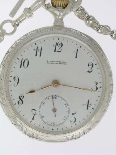 Antique Omega Silver 0.800 Open Face Pocket Watch Swiss 1900