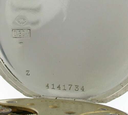 Antique Omega Silver 0.800 Open Face Pocket Watch Swiss 1900