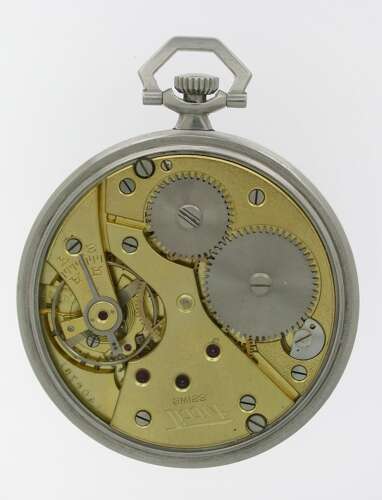 Tissot Art Deco Open Face Pocket Watch Swiss 1943