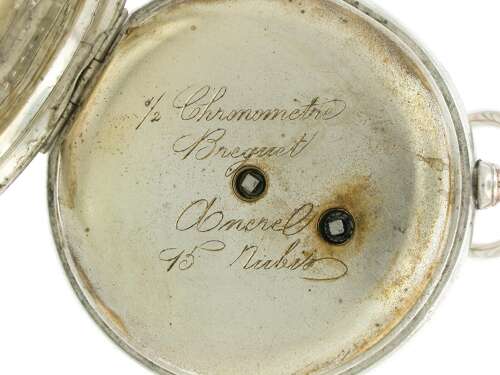 Antique Breguet Paris Silver 0.800 Open Face Pocket Watch - Swiss 1880