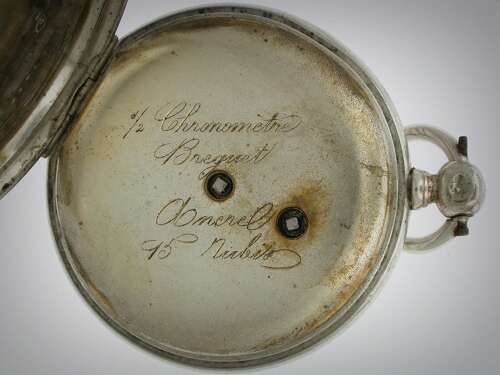 Antique Breguet Paris Silver 0.800 Open Face Pocket Watch - Swiss 1880