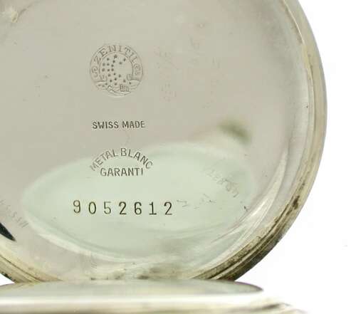 Zenith Steel Pocket Watch - Swiss 1955