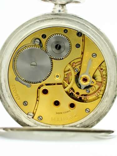 Zenith Steel Pocket Watch - Swiss 1955