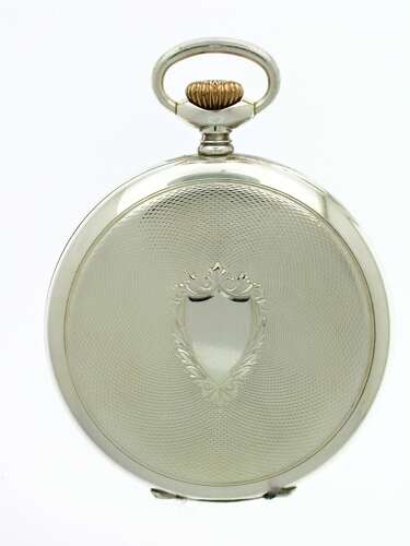 Omega Silver 0.800 Open Face Pocket Watch Swiss 1943