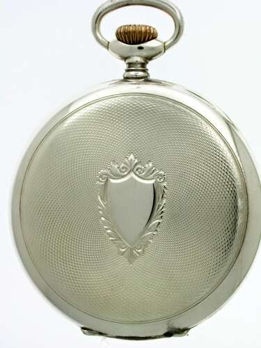 Omega Silver 0.800 Open Face Pocket Watch Swiss 1943