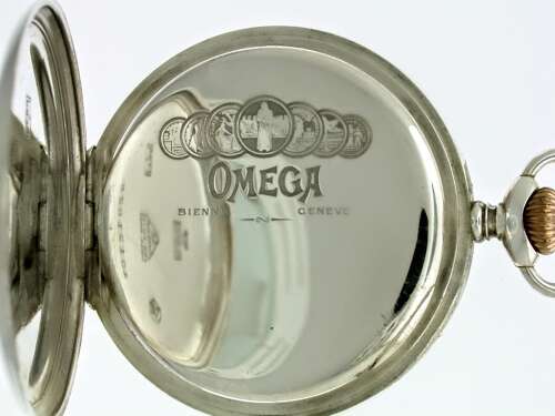 Omega Silver 0.800 Open Face Pocket Watch Swiss 1943
