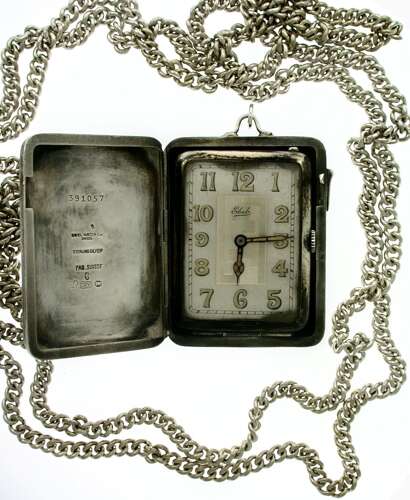 Silver 935 Ebel Art Deco Purse Watch Swiss Made 1920