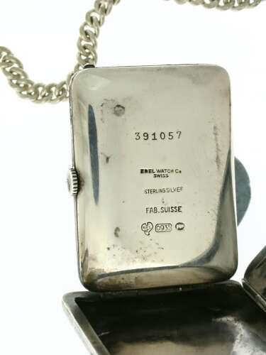 Silver 935 Ebel Art Deco Purse Watch Swiss Made 1920