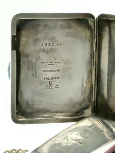 Silver 935 Ebel Art Deco Purse Watch Swiss Made 1920