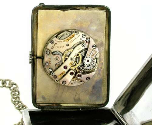 Silver 935 Ebel Art Deco Purse Watch Swiss Made 1920