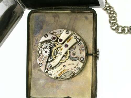 Silver 935 Ebel Art Deco Purse Watch Swiss Made 1920