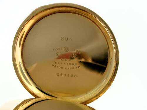 Mint Antique Gold-filled Open Face Pocket Watch  with Gold Filled Chain, Swiss 1940