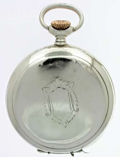 Leijona Silver Open Face Pocket Watch Swiss 1930