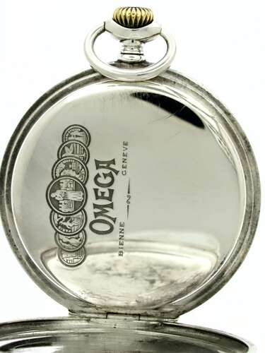 Omega Silver 0.800 Open Face Pocket Watch - Swiss 1942