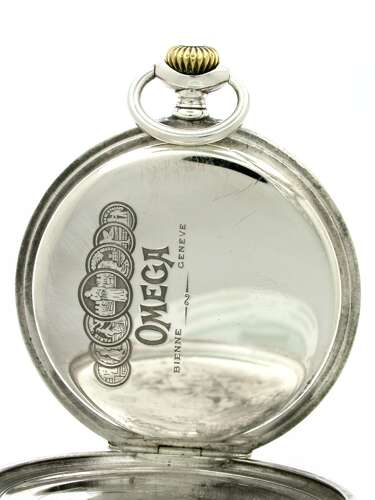 Omega Silver 0.800 Open Face Pocket Watch - Swiss 1942
