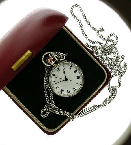 Antique Silver Longines – Baume %26 Co Open Face  Queen Victoria Pocket Watch Swiss 1915  with London Import Hallmark 1915